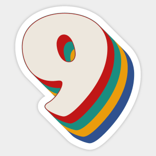 Number 9 Sticker